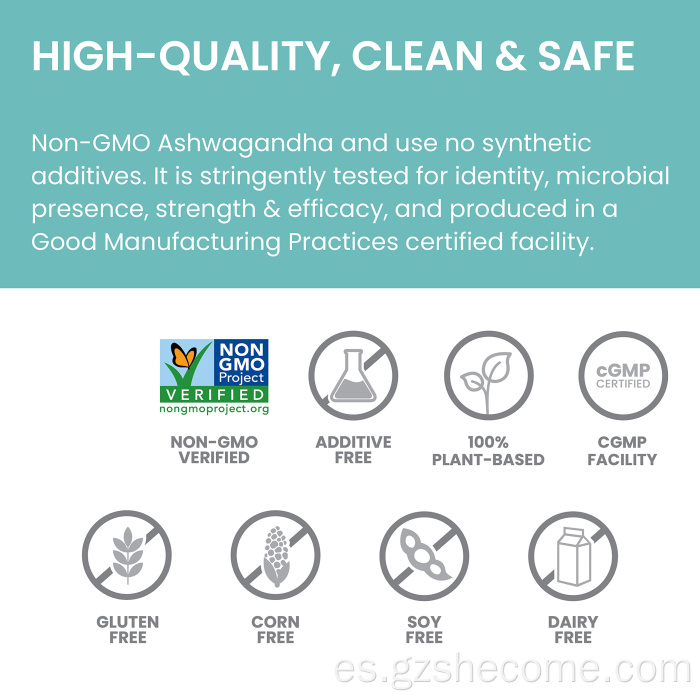 Soporte de cápsulas de Ashwagandha Mejorar la calidad del sueño